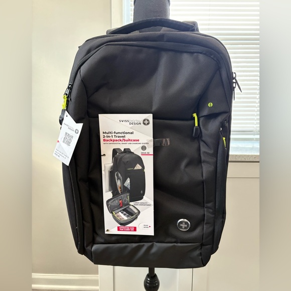 FEATURES GALORE SwissDigital Java Travel/Business Backpack w/ 17.3